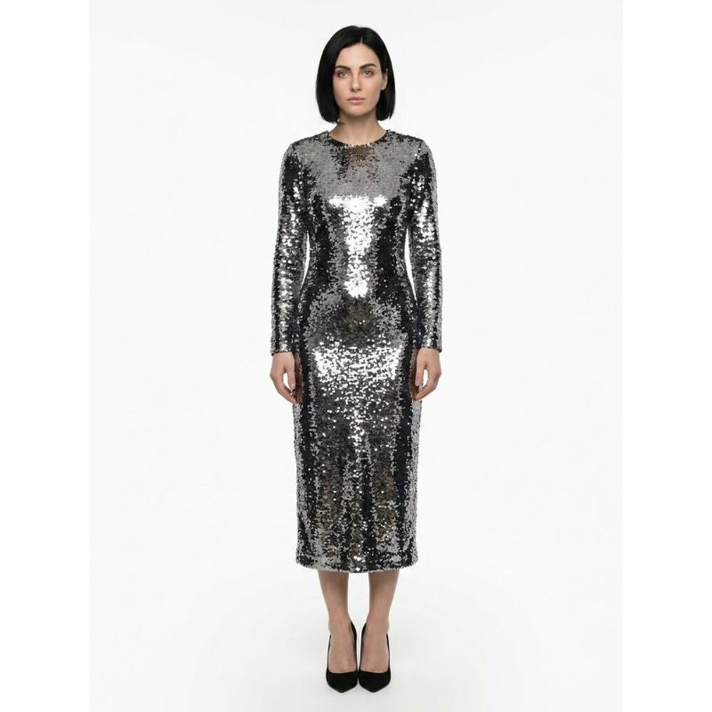 Dolce & Gabbana Silver Polyester Cocktail Women's Dress